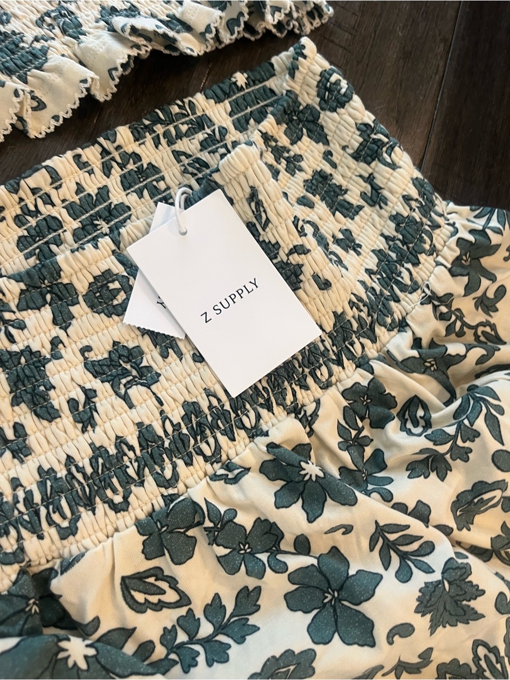 NWT Z Supply Leya Tera Paisley Smocked Top and Skirt Set | Everglade | Size L - Picture 9 of 11